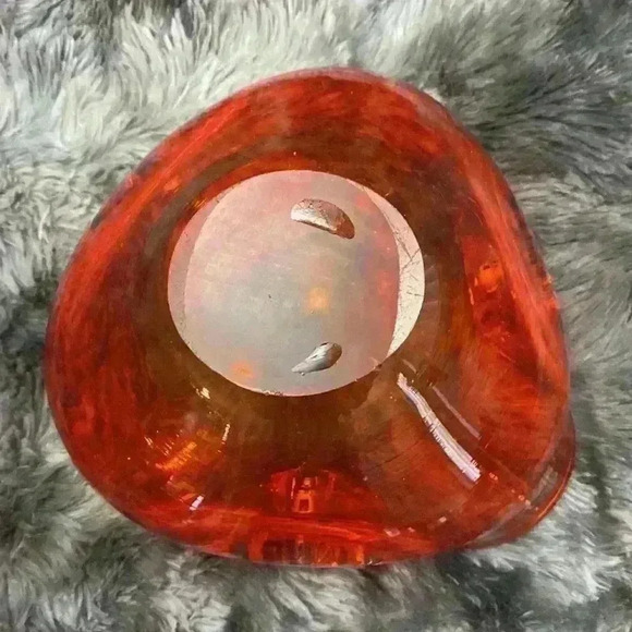 Vintage  Orange Art Glass Bowl - Picture 7 of 16